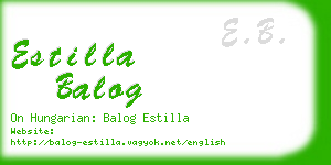 estilla balog business card